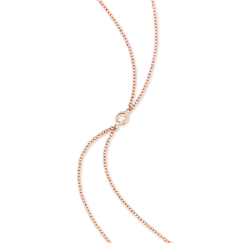 Jacquie Aiche 1 Diamond Bezel Bodychain 14K Gold Solid Regular Low Fit - Picture 4 of 10